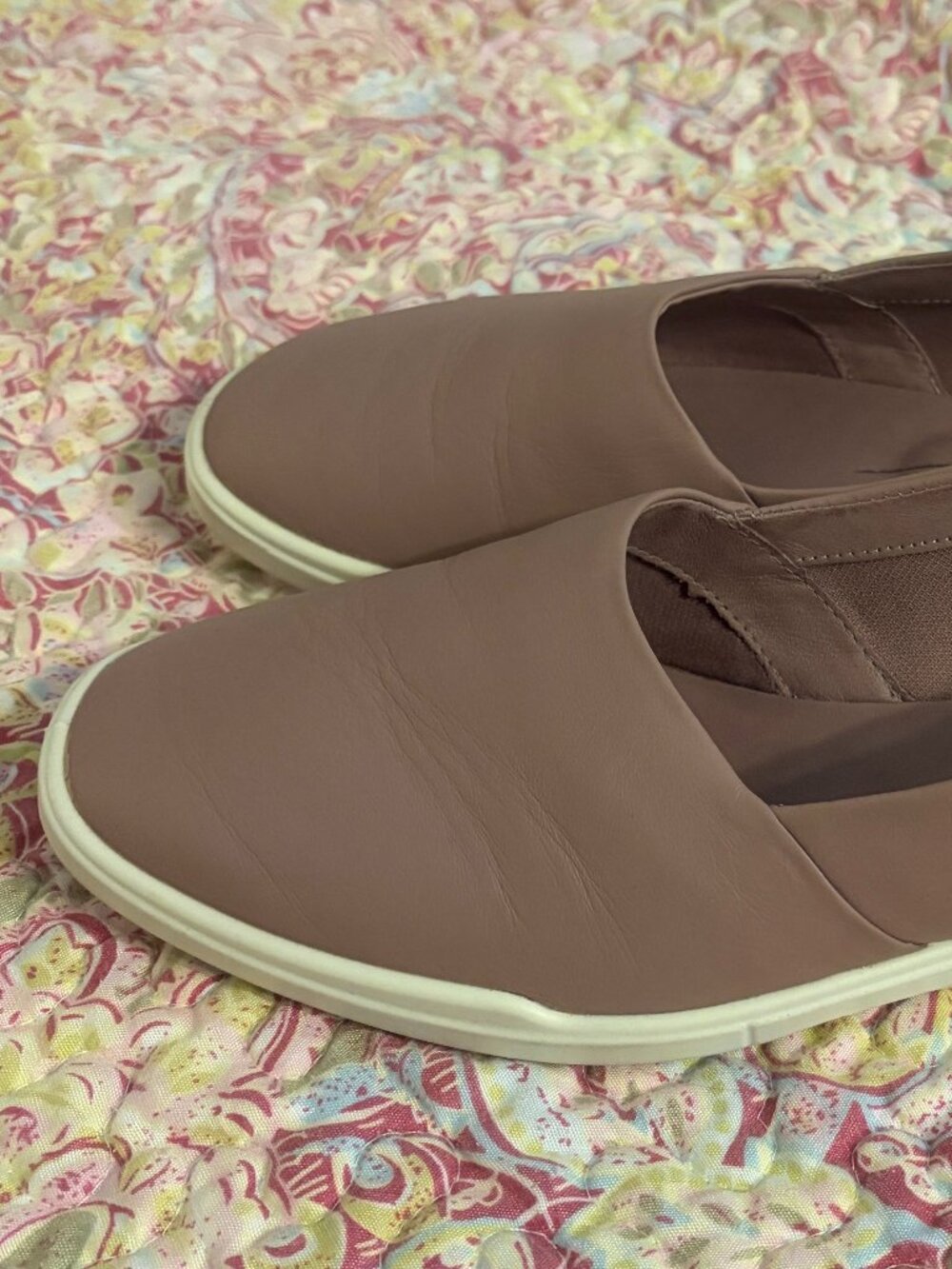 Ecco Women's Simpil Woodrose Pink Leather Espadrille Loafers, size US8-8.5-EU39 - Picture 4 of 15